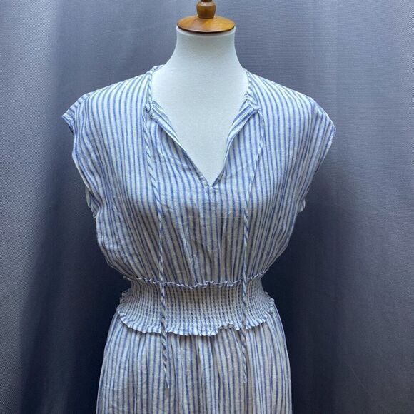 NWT Rails Ashlyn Fremont Stripe navy blue midi dress weekend XS - Picture 4 of 11